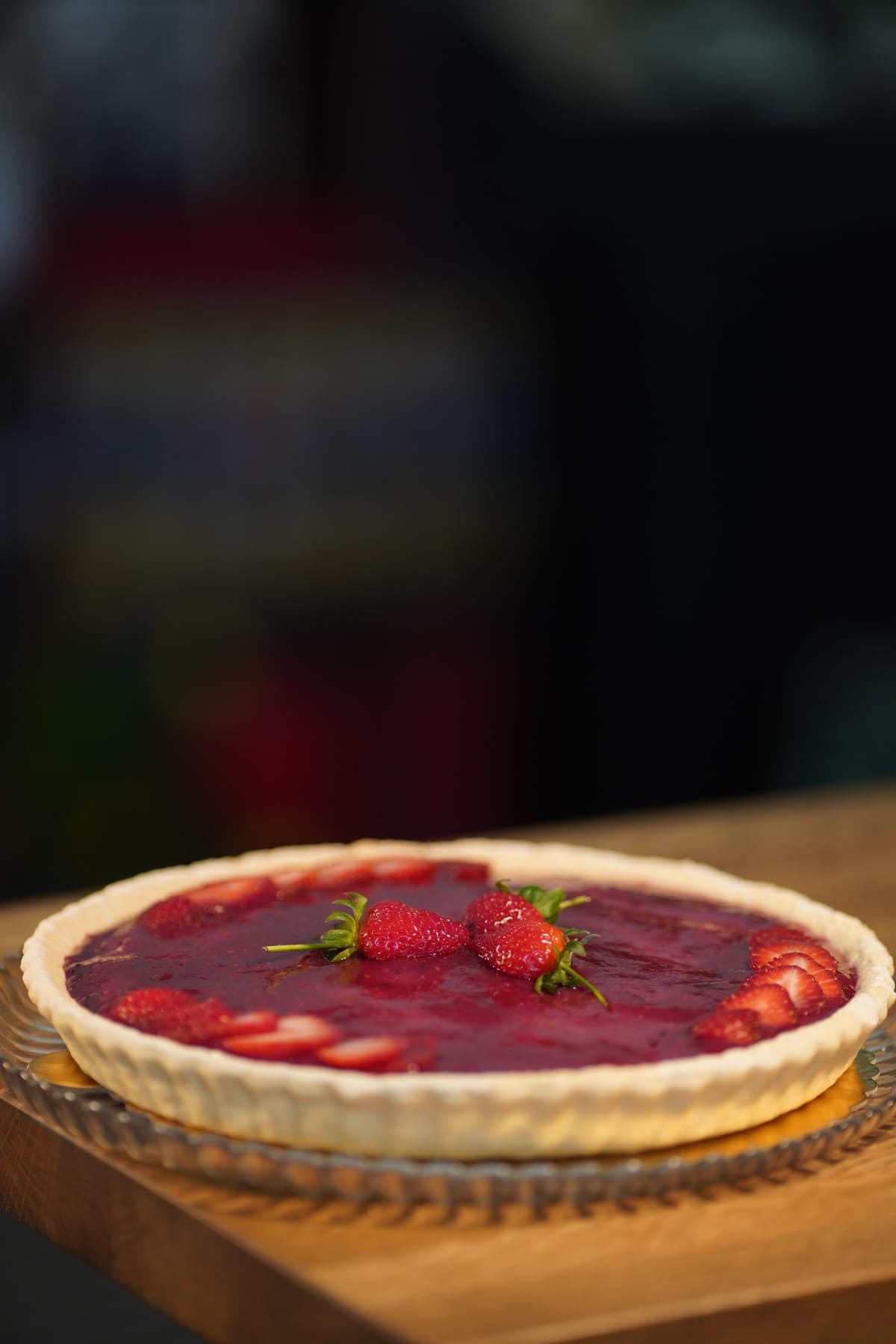 Çilekli tart dilimi