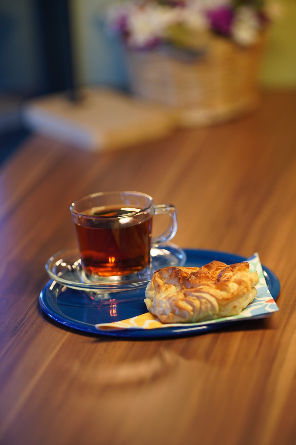 Çay eşliğinde su böreği